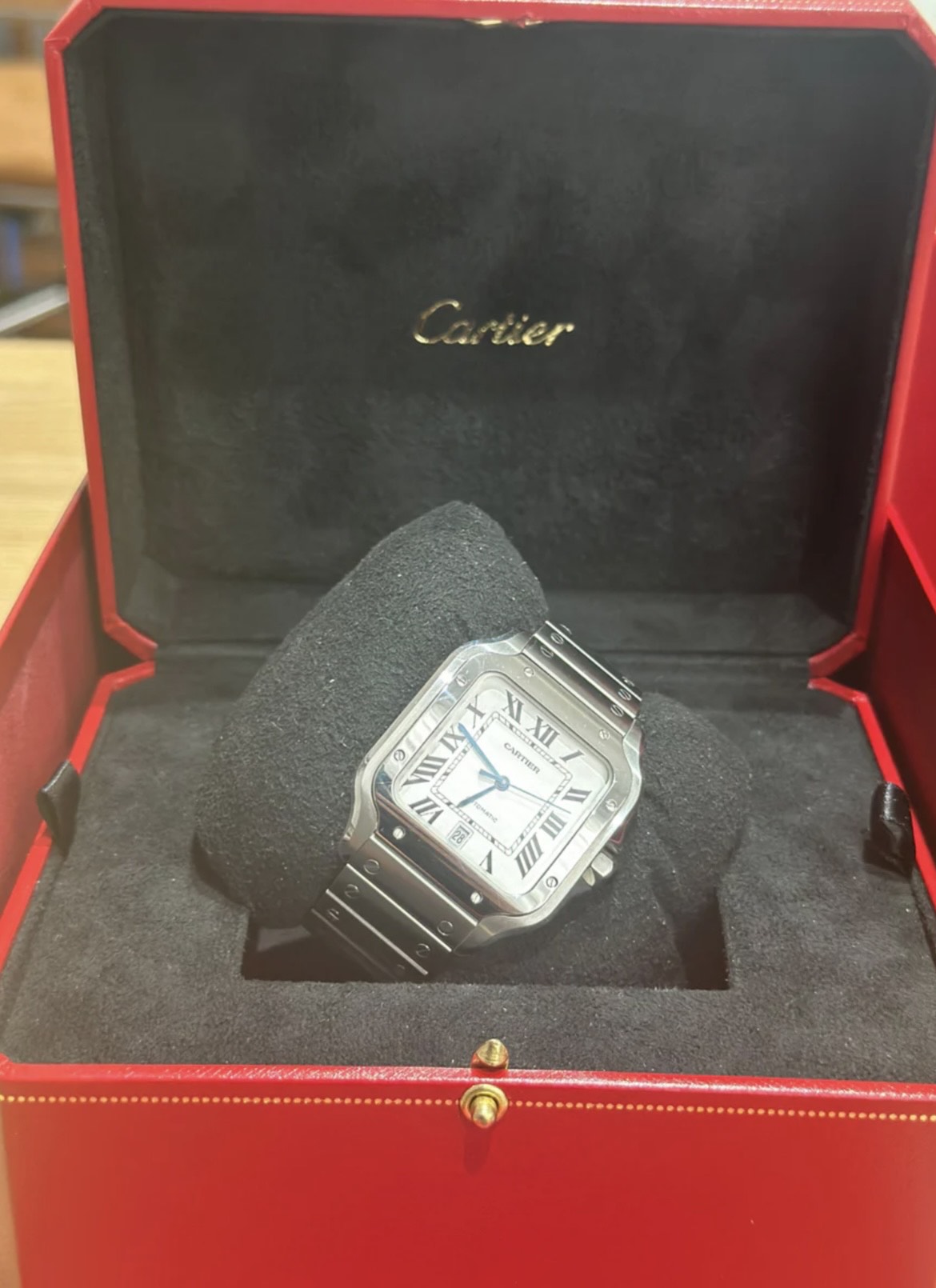 2022 Cartier Santos L White Dial