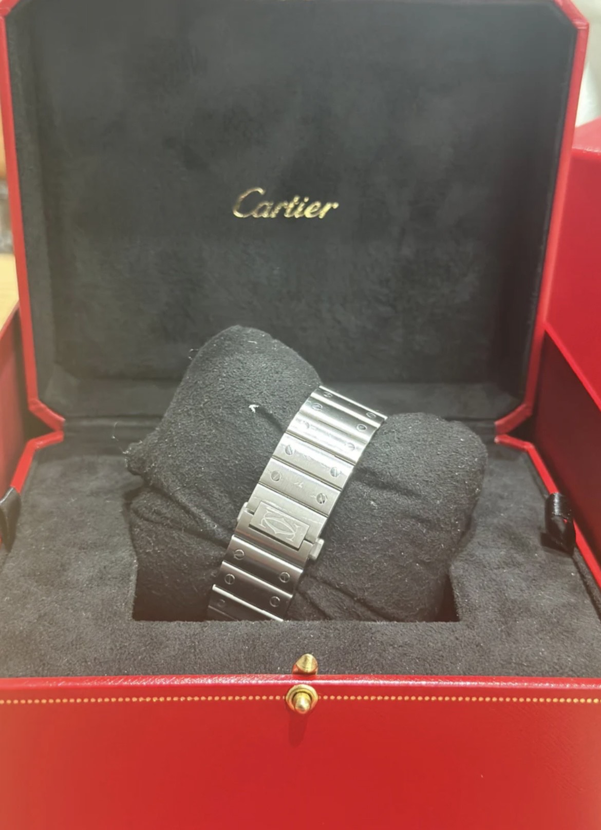2022 Cartier Santos L White Dial
